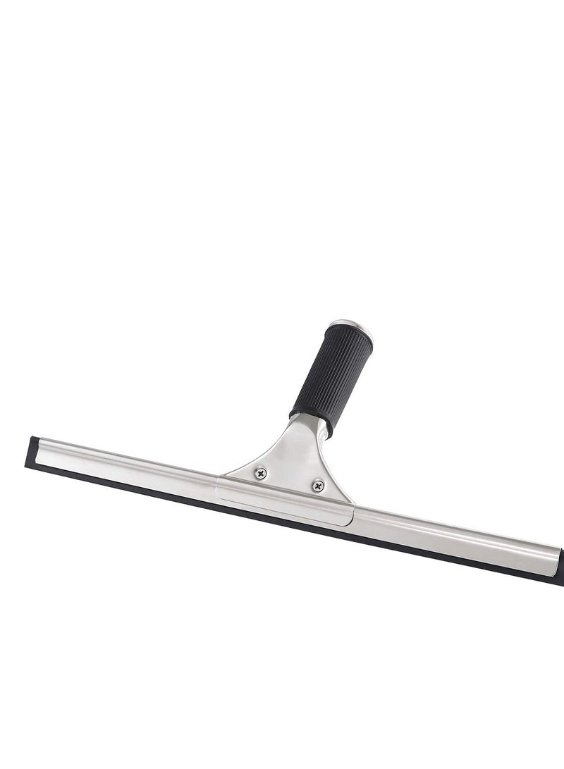SYOSI Shower Squeegees, Stainless Steel Wiper Window Squeegees for Car Floor Bathroom Mirror Wiper Windows Glass Wiper, Window Cleaner All-Purpose Squeegee with Blades 35CM (14")  - Image 1