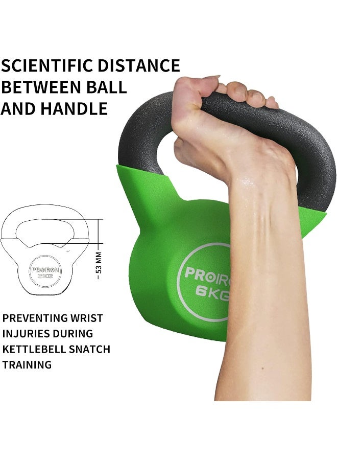 PROIRON Neoprene Coated Kettlebell Weights Solid Cast Iron Kettlebell, Strength Training Kettlebells for Weightlifting, Conditioning, Strength & Core Training - Image 4