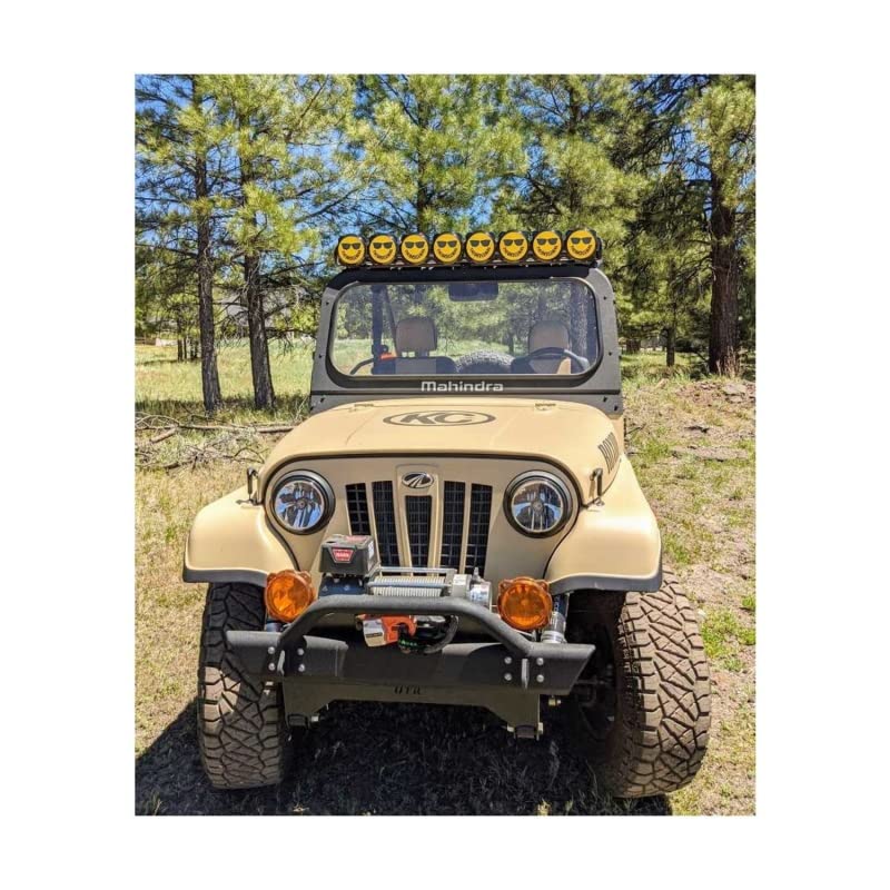 KC HiLiTES 6"" Pro6 Gravity Light Cover - 50th Anniversary Smiley Face- Yellow/Black KC Logo (5114) - Image 5