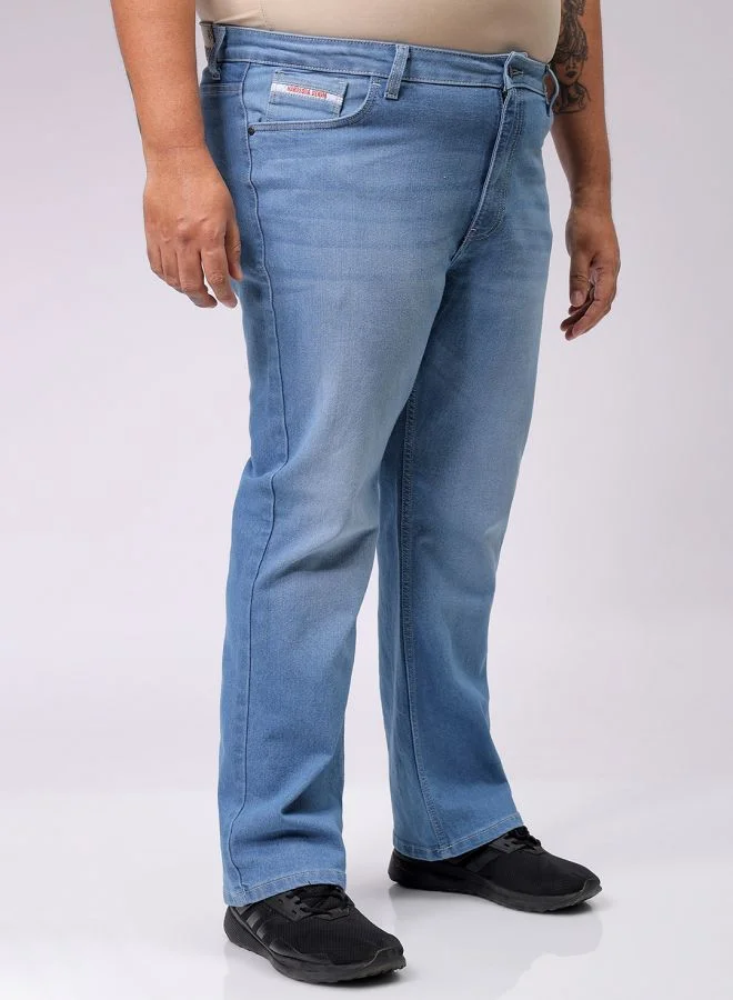هاردسودا Men Plus Size Bootcut Solid Mid-Rise Stretchable Jeans