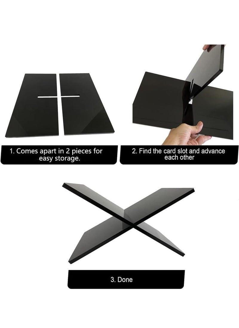 Relex Book Stand Book Holder with Transparent Protective Film, Small Cookbook Stand Book Display Stand Open Reading Stand for Books, Recipes, Coffee Books, Magazines, Art Books(Black)  - Image 4