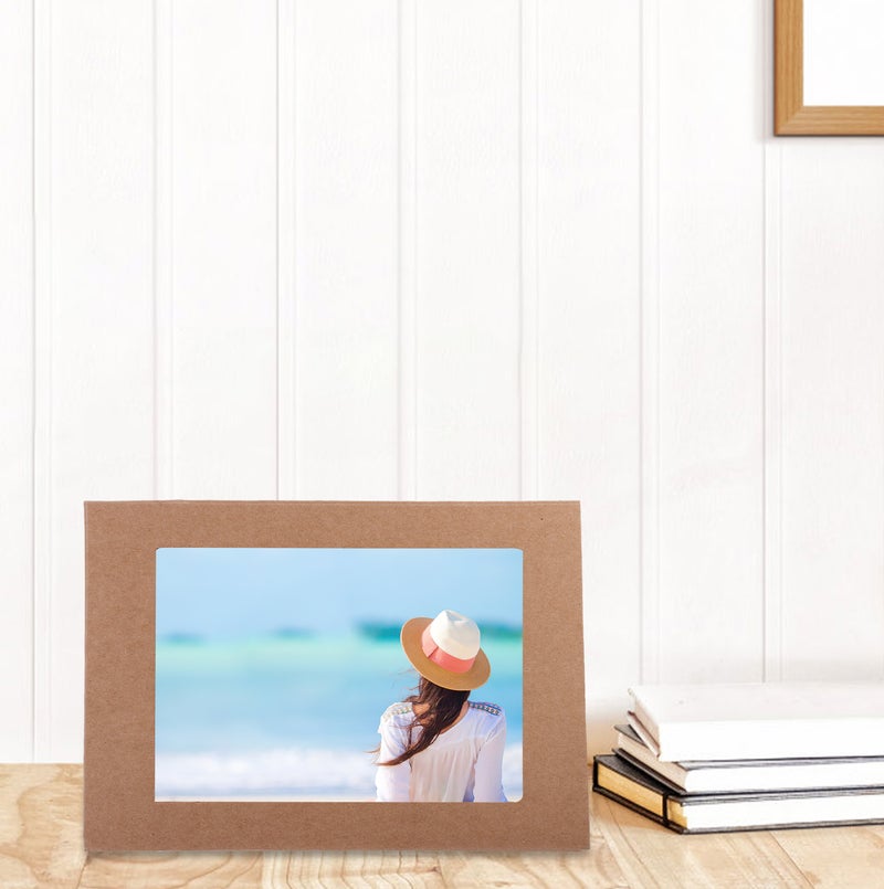 10pcs Paper Frame Household Photo Frame Drawing Frame Decorative Desk Photo Frame - Image 5