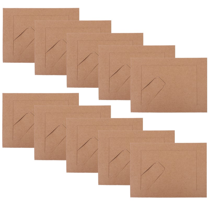 10pcs Paper Frame Household Photo Frame Drawing Frame Decorative Desk Photo Frame - Image 1