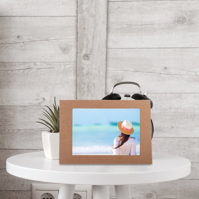 10pcs Paper Frame Household Photo Frame Drawing Frame Decorative Desk Photo Frame - Image 3