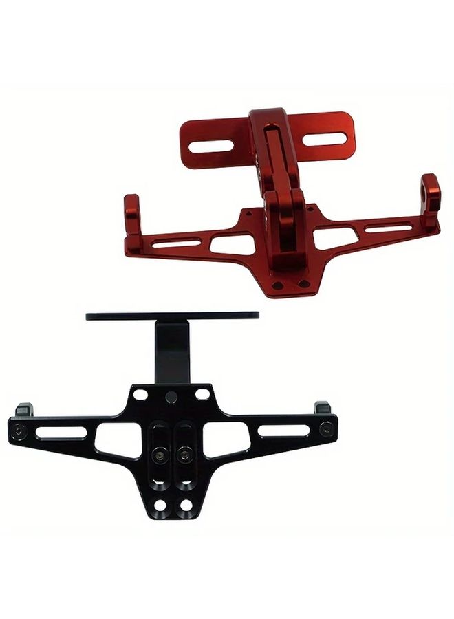 CNC Aluminum Alloy Flexible Motorcycle License Plate With Light Black For Long Lasting Upgrade - Image 4