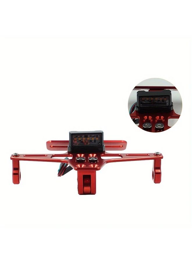 CNC Aluminum Alloy Flexible Motorcycle License Plate With Light Black For Long Lasting Upgrade - Image 3