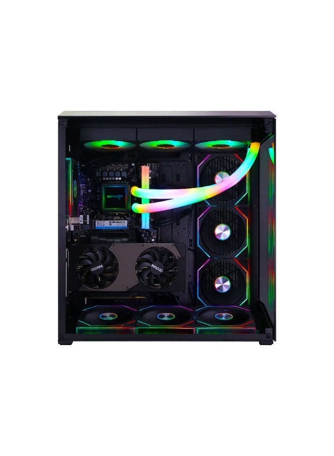 Spear Pc Gaming Pro – Intel i5-14400F, RTX 5070 12GB Vertical Mount, 16GB DDR5, 1TB NVMe SSD 3300MB/s, 700W PSU, 360mm ARGB Water Cooler, Case with 7 ARGB Fans & Remote Black - Image 2