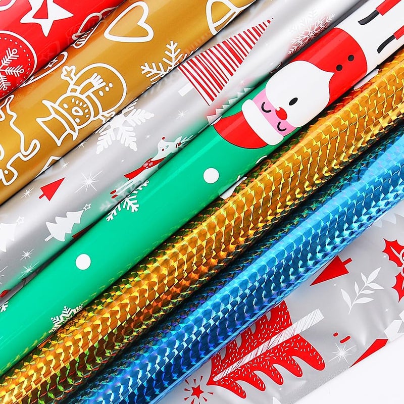 HRX Package 30pcs Foil Drawstring Christmas Gift Bags Assorted Sizes, Holiday Gift Wrapping Sacks Xmas Pouches for Presents - Image 2