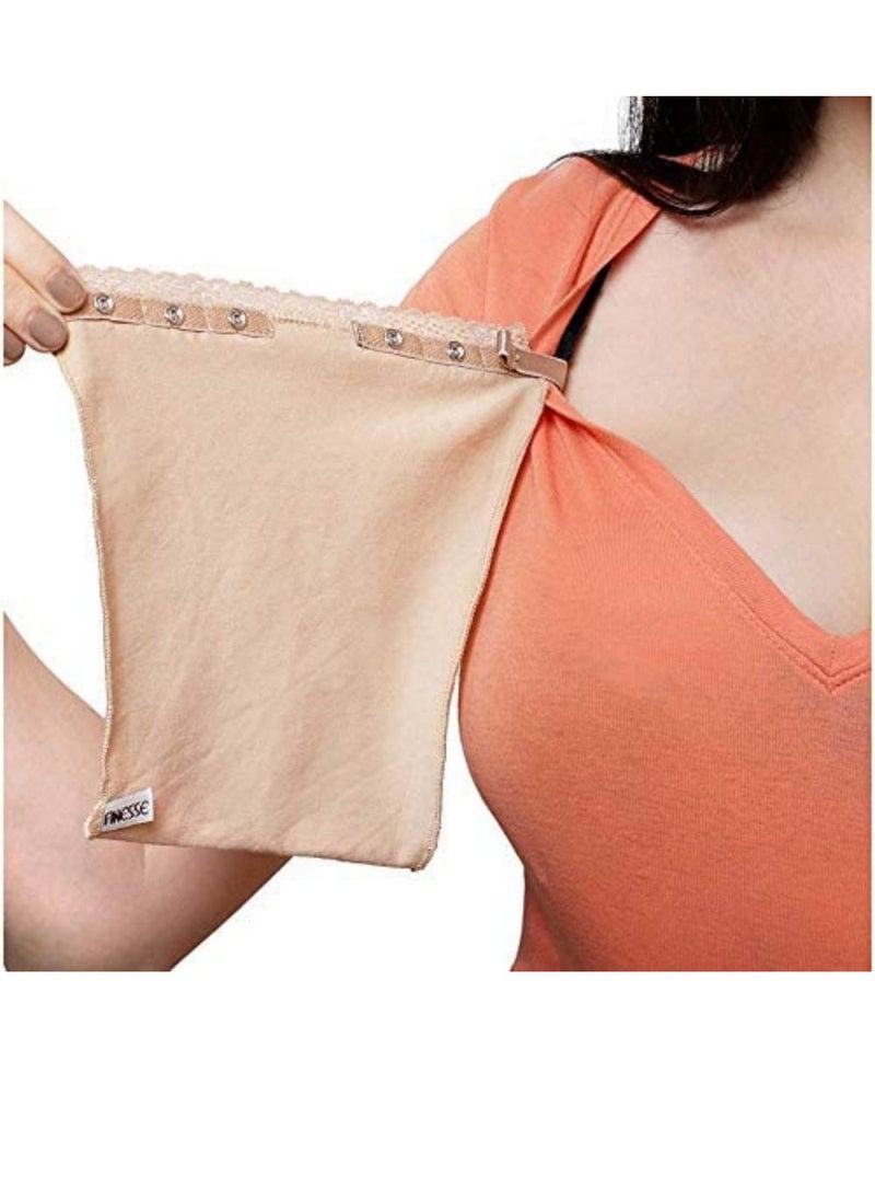Glamroot - Women's Cotton Camisole Cleavage Cover Clip-on Mock Lace Camisecret - Set of 3 (Black, Dark Grey, Navy Blue) - Image 1