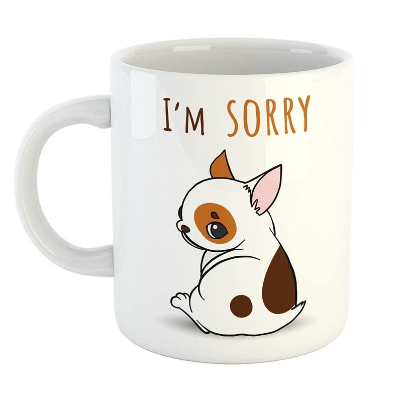 VIGAT I am Sorry Ceramic Coffee Mug Best Gift for Husband Boyfriend Girlfriend Wife Valentine Day Gift White 1217