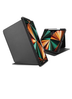 توم توك حافظة عمودية لجهاز iPad، غطاء واقٍ نحيف مضاد للانحناء مع حامل مغناطيسي لـ 3 أوضاع استخدام، أسود  - Image 1