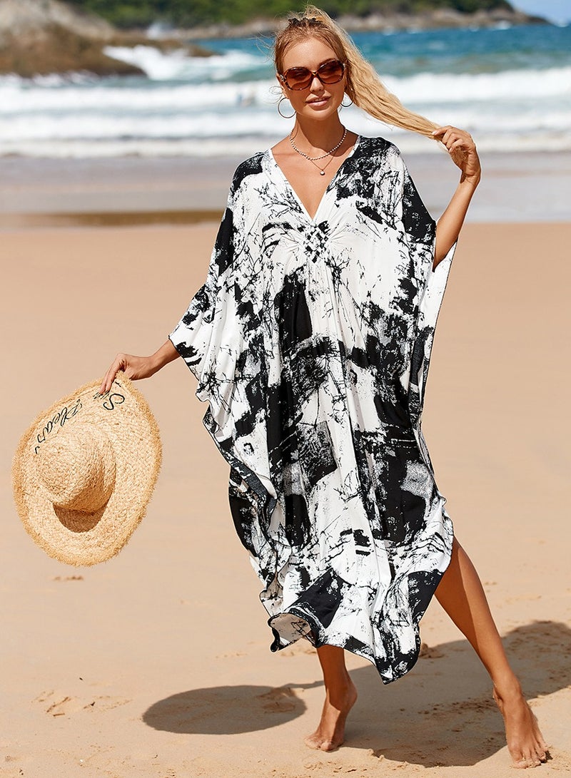 إسكدنيا قميص غطاء الشاطئ الكبير والتنورة الطويلة - Image 2