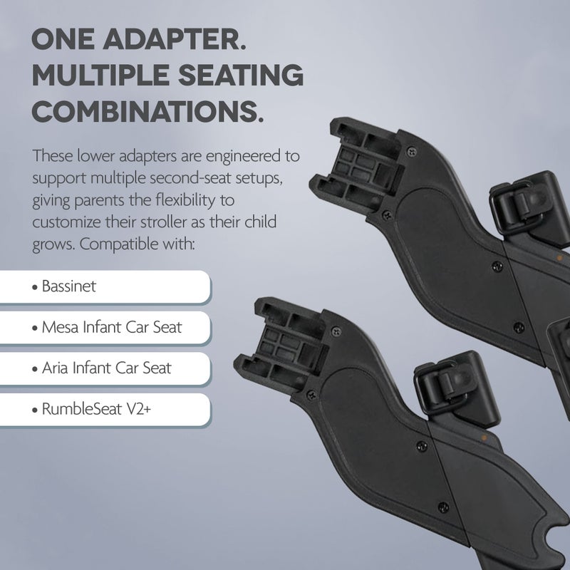 UPPAbaby Lower Adapters for Vista V2/V3 – Compatible with Mesa Car Seat & Bassinet, Easy Click‑In Fit, Travel System Accessory - Image 4