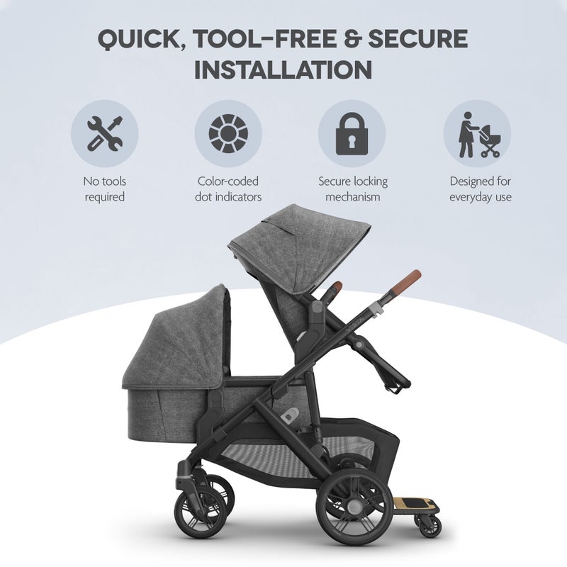 UPPAbaby Lower Adapters for Vista V2/V3 – Compatible with Mesa Car Seat & Bassinet, Easy Click‑In Fit, Travel System Accessory - Image 5