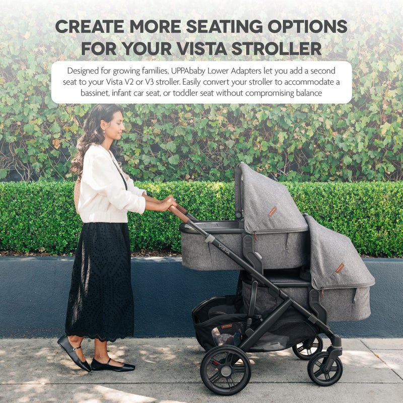 UPPAbaby Lower Adapters for Vista V2/V3 – Compatible with Mesa Car Seat & Bassinet, Easy Click‑In Fit, Travel System Accessory - Image 3