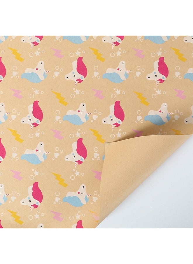 Zeemey 14 Sheets Gift Wrapping Paper With Accessories,Holiday Gift Wrapping Paper,Birthday Gift Box Gift Wrapping DIY, Gift Wrapping Paper for Birthday, Holiday, Wedding, Party,Kids Gift Wrapping (70cmX50cm)  - Image 5