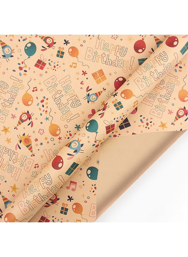 Zeemey 14 Sheets Gift Wrapping Paper With Accessories,Holiday Gift Wrapping Paper,Birthday Gift Box Gift Wrapping DIY, Gift Wrapping Paper for Birthday, Holiday, Wedding, Party,Kids Gift Wrapping (70cmX50cm)  - Image 4