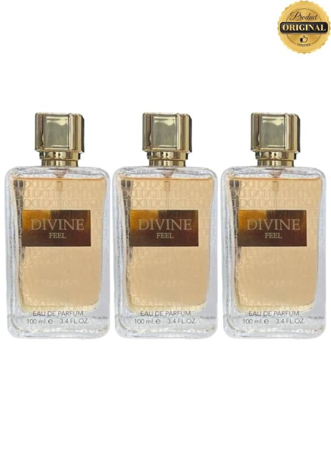 Divine 3 Pieces Divine Feel Perfume 100ML - Image 1