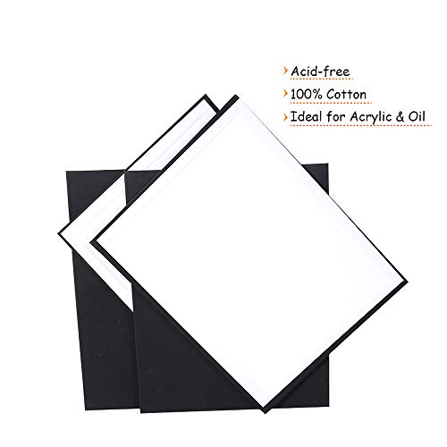 CONDA Black Canvases for Painting, Canvas Panels 8x10 inch, Pack of 14, 100% Cotton Acid-Free, 8 oz Gesso-Primed, Art Boards for Oil & Acrylic Painting - Image 4