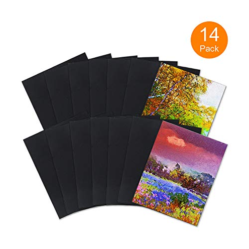 CONDA Black Canvases for Painting, Canvas Panels 8x10 inch, Pack of 14, 100% Cotton Acid-Free, 8 oz Gesso-Primed, Art Boards for Oil & Acrylic Painting - Image 2