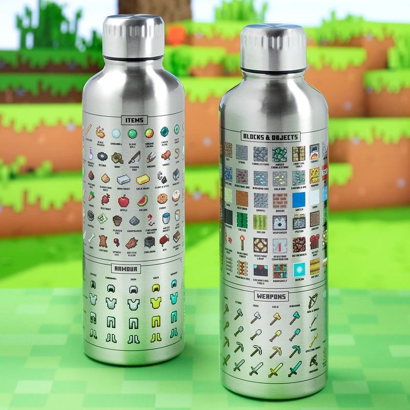 Paladone  500ml  Minecraft Metal Water Bottle | Officially Licensed Gaming Merchandise - Image 2