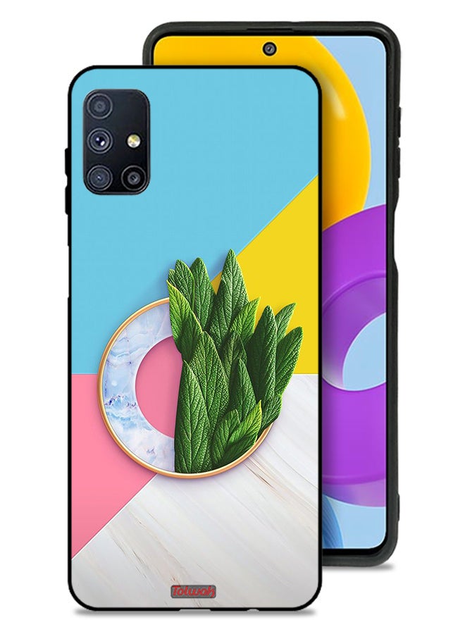 Tolwak Samsung Galaxy M51 Protective Case Cover Leaves Abstract Pattern - Image 1