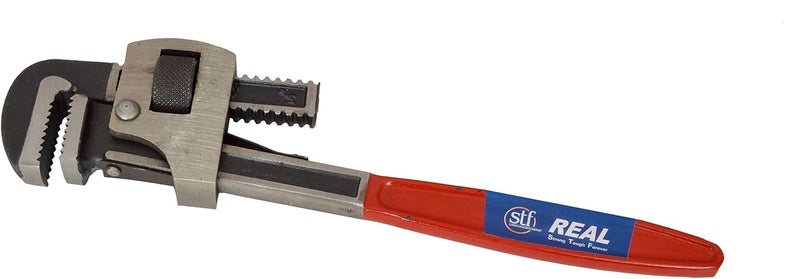 REAL stf Multi Tool Kit -Pipe Wrench Stillson 12; Claw Hammer 1/2 lb Tubular Steel Handle with Rubber Grip Hand -2 Pieces" - Image 2