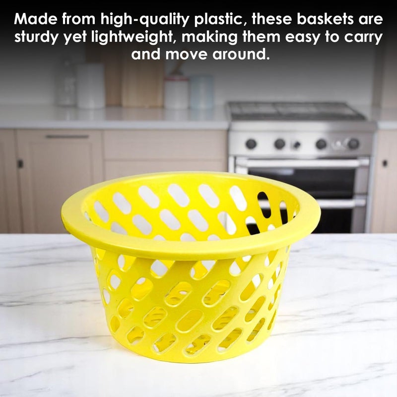 Go Hooked سلة تخزين شبكية بلاستيكية مع إغلاق بسحاب – منظم شبكي متعدد الاستخدامات للفواكه والخضروات والضروريات – تصميم متين وخفيف الوزن وقابل للتنفس للاستخدام في المنزل والمخزن (أصفر) - Image 4
