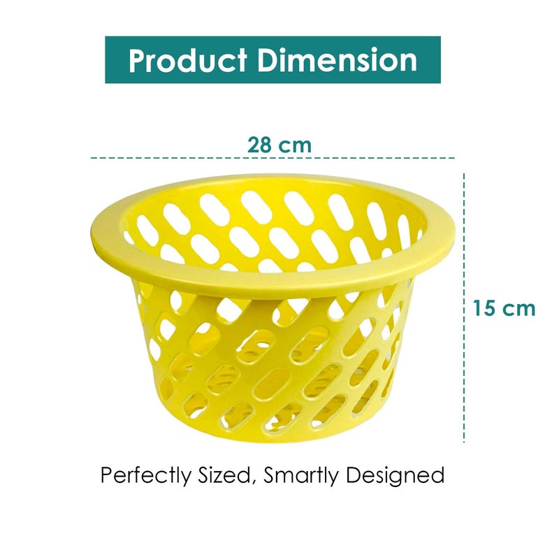 Go Hooked سلة تخزين شبكية بلاستيكية مع إغلاق بسحاب – منظم شبكي متعدد الاستخدامات للفواكه والخضروات والضروريات – تصميم متين وخفيف الوزن وقابل للتنفس للاستخدام في المنزل والمخزن (أصفر) - Image 5