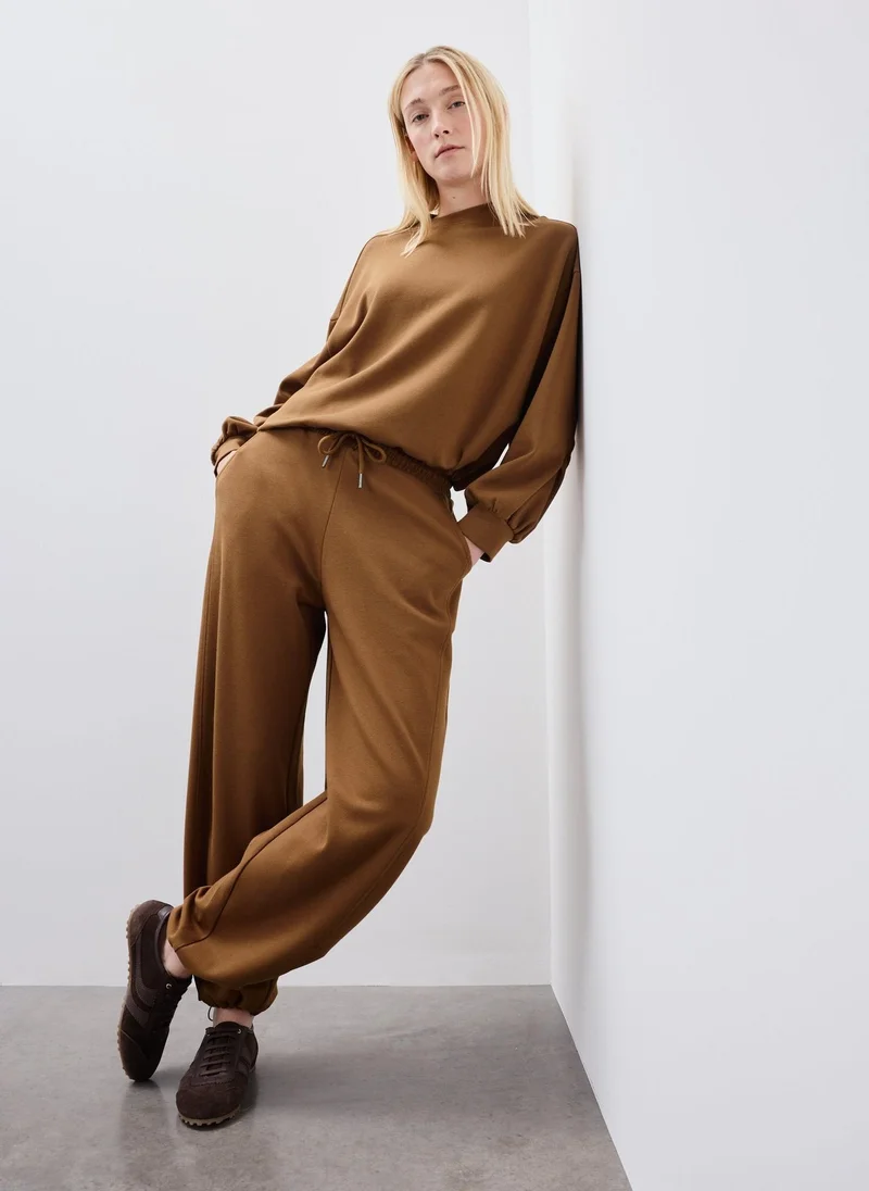 Matalan Toffee Cocoon Sleeve Co Ord Sweatshirt