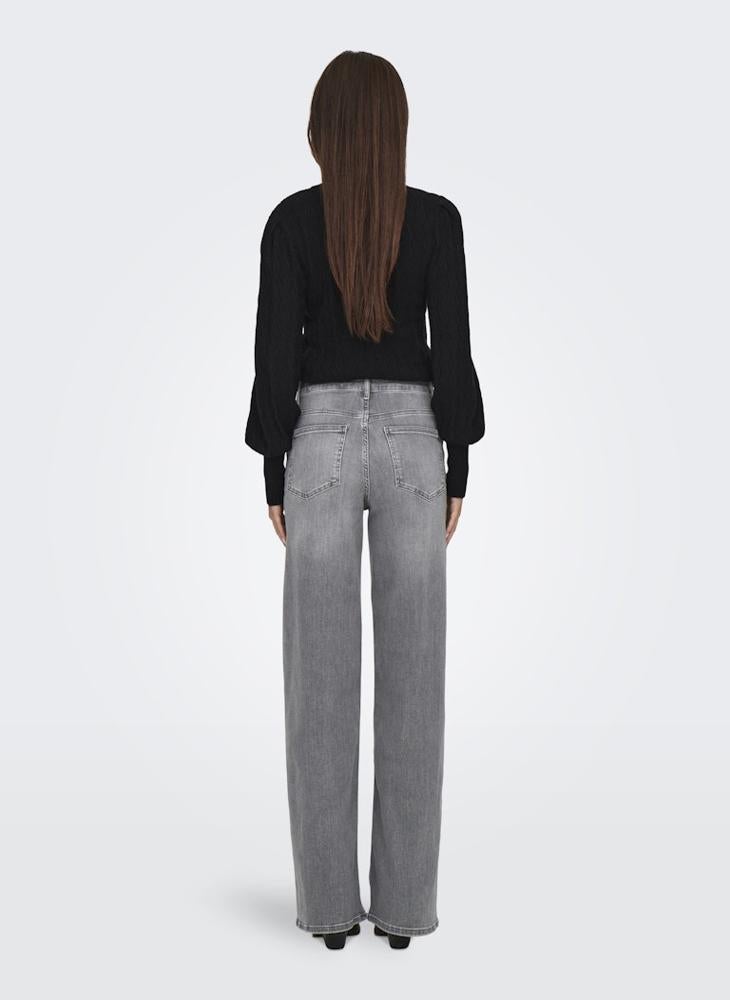 ONLY Casual High Waisted Wide Leg Jeans - Image 2
