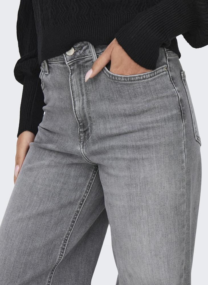 ONLY Casual High Waisted Wide Leg Jeans - Image 3