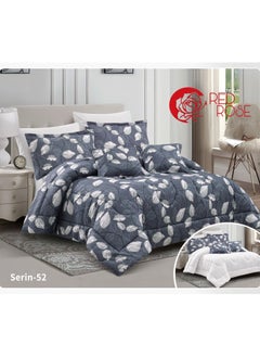 Red Rose Summer Microfiber Inflatable Nafrons Bedspread - 5 Pieces 