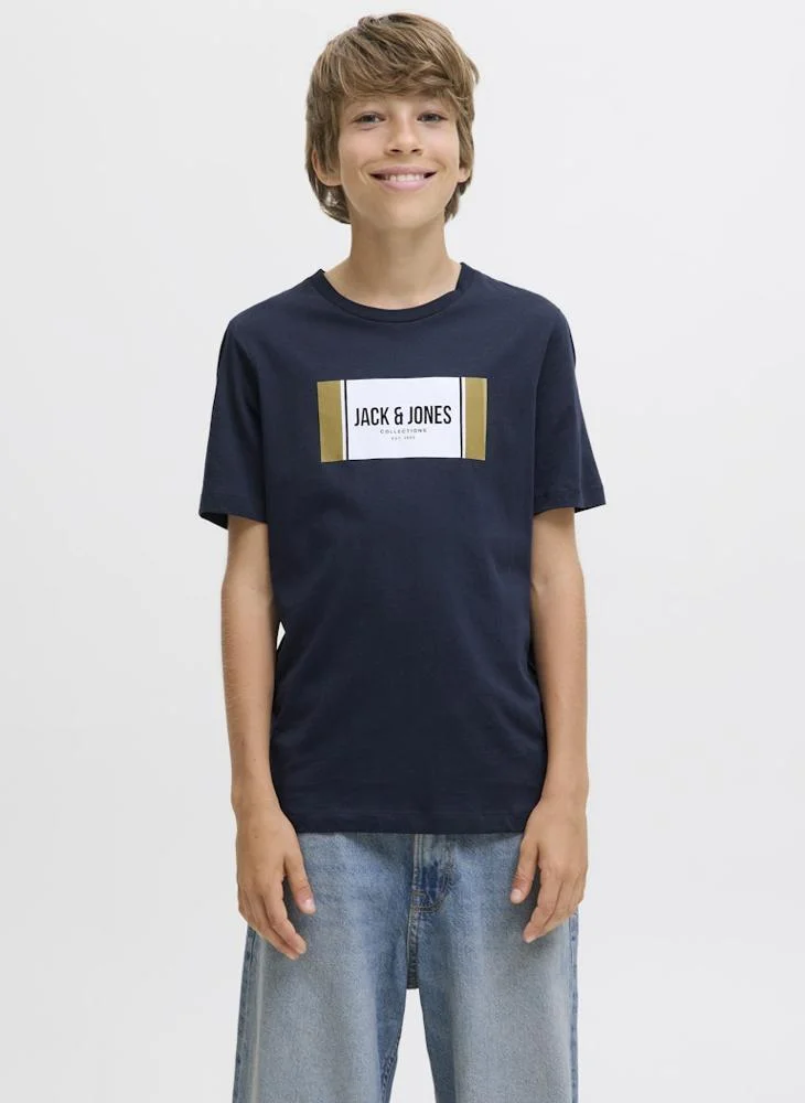 جاك وجونز جونيور Kids Jjhayato Crew Neck T-Shirt