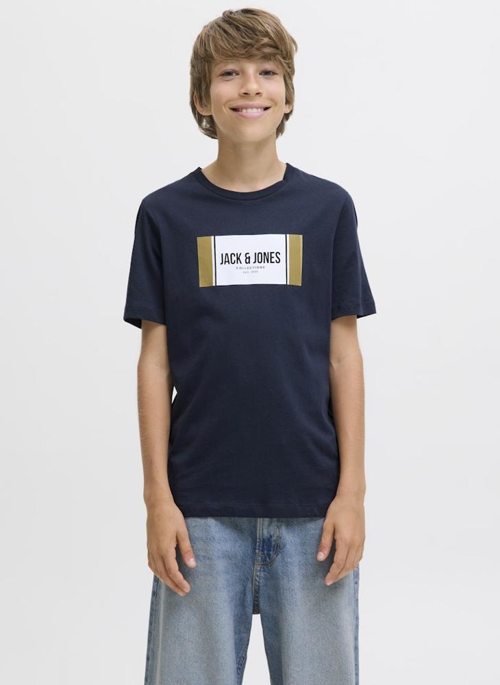 Jack & Jones Junior Kids Jjhayato Crew Neck T-Shirt - Image 1