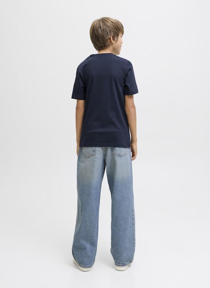 Jack & Jones Junior Kids Jjhayato Crew Neck T-Shirt - Image 2