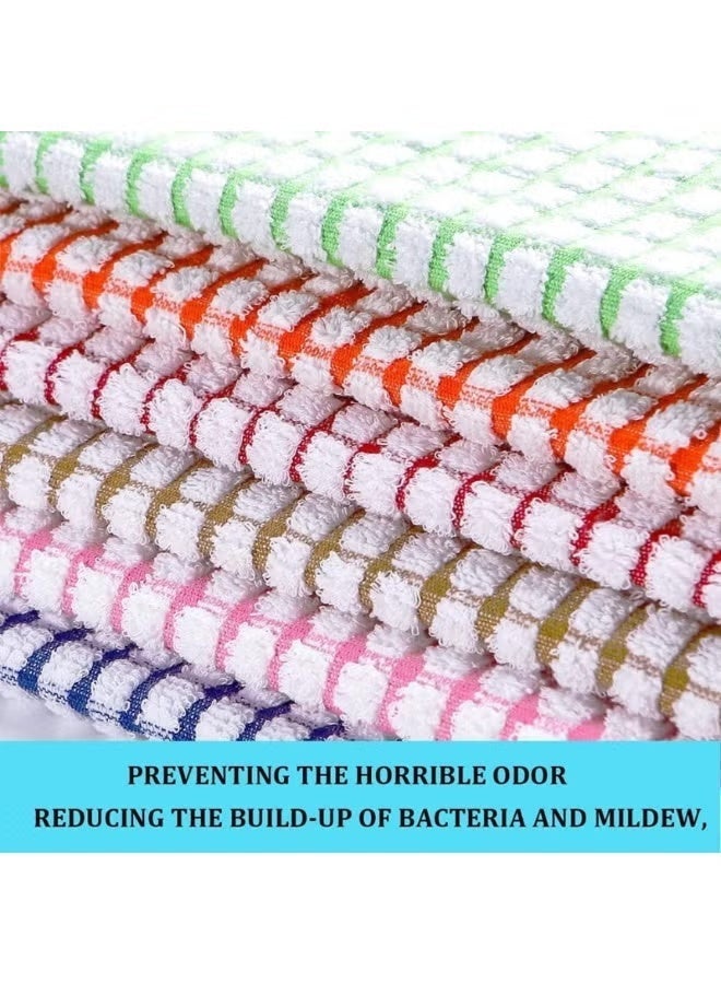 QZ 6 Pcs Kitchen Dish Towels,Bulk Cotton Kitchen Towels, Dish Cloths for Dish Rags for Drying Dishes Clothes and Dish Towels, Drying Dishes and Table(28X40cm) - Image 5