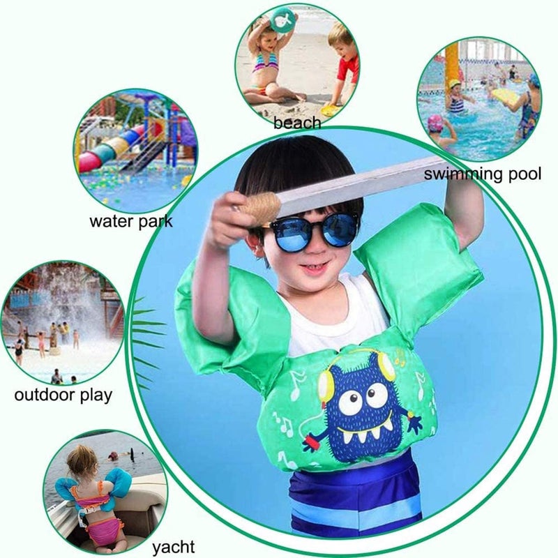 Children's Swimming Vest 30-50lb Hydrofoil Float Inflatable Safety Swimming Aid Jumpers Swimming Armband Float Swimming Armband For Pool/Beach/Training - Image 2