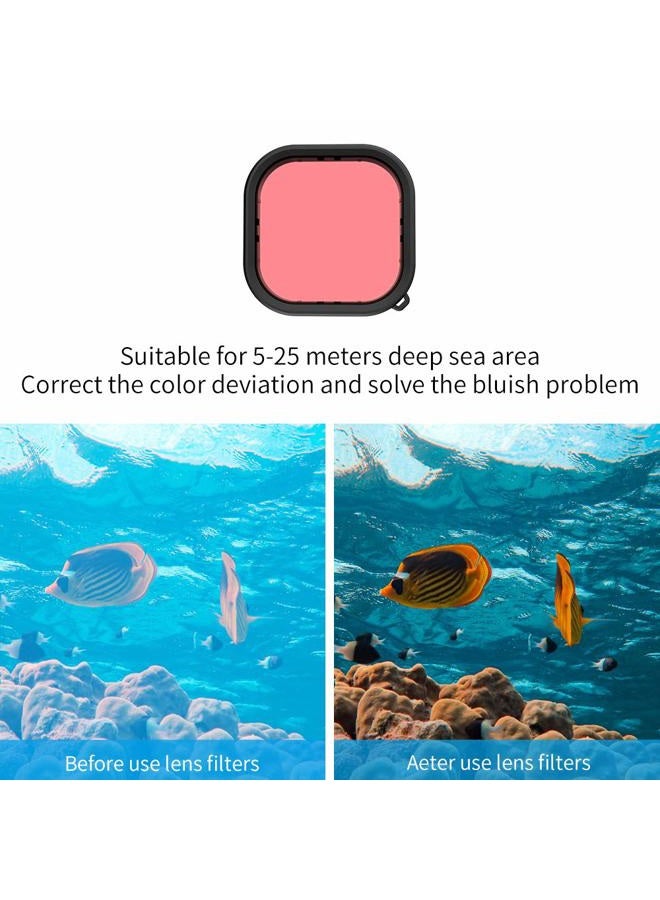 TELESIN TELESIN Waterproof Case for GoPro Hero 13/12/11/10/9 Black - 3-Pack Dive Filter with Red Magenta - Supports 60M/196FT Underwater Scuba Snorkeling Deep Diving  - Image 5