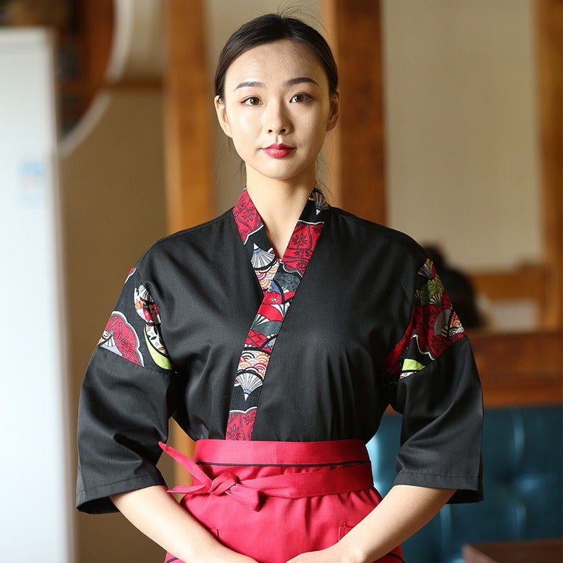 Japanese Style Clothing Sushi Kimono Japanese And Korean Work Clothing Chef Clothing Restaurant Waiter Embroidery Men And Women - Image 3
