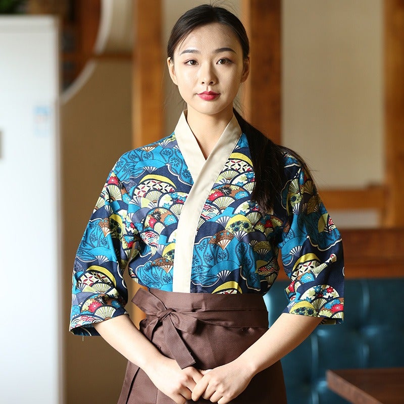 Japanese Style Clothing Sushi Kimono Japanese And Korean Work Clothing Chef Clothing Restaurant Waiter Embroidery Men And Women - Image 5