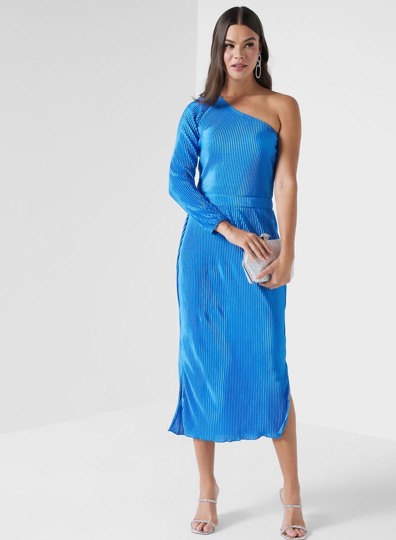 ELLA Pleated One-Shoulder Dress  - Image 1