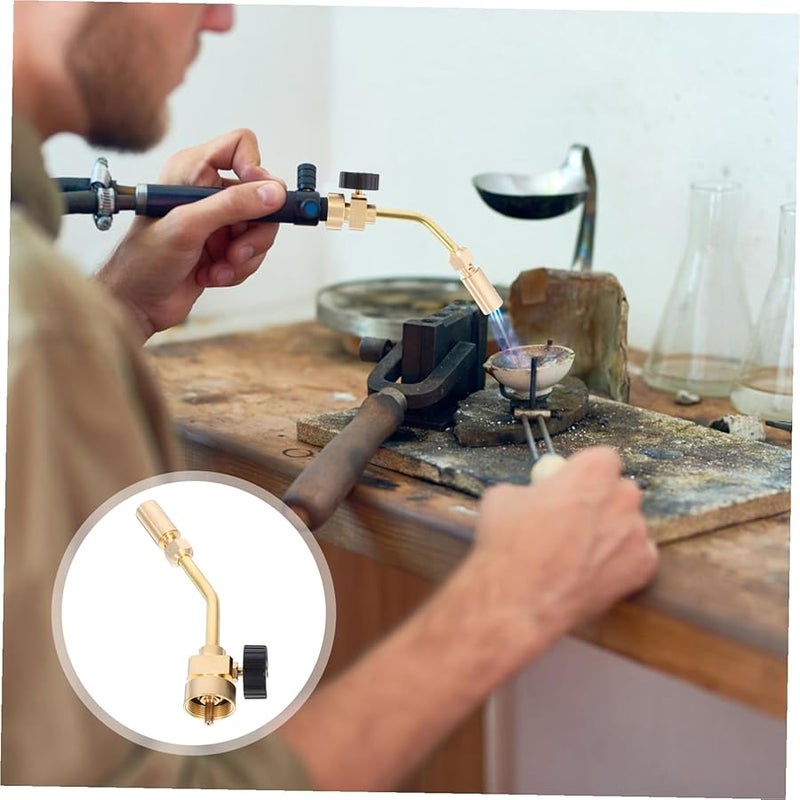 Brass Propane Torch Head with Flame Control for Soldering Brazing and Thawing - Image 3