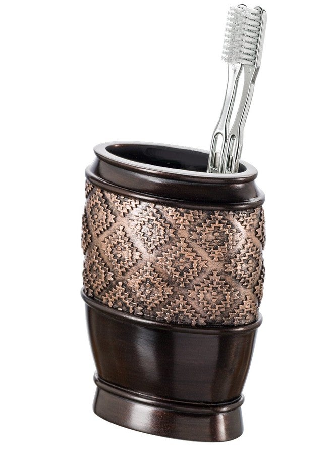 Creative Scents Dublin Brown Bathroom Accessories Set Complete - 4 Pc. Bathroom Sets Accessories, Luxury Bathroom Accessory Set - Soap Dispenser, Soap Dish, Tumbler & Toothbrush Holder Set - Image 4