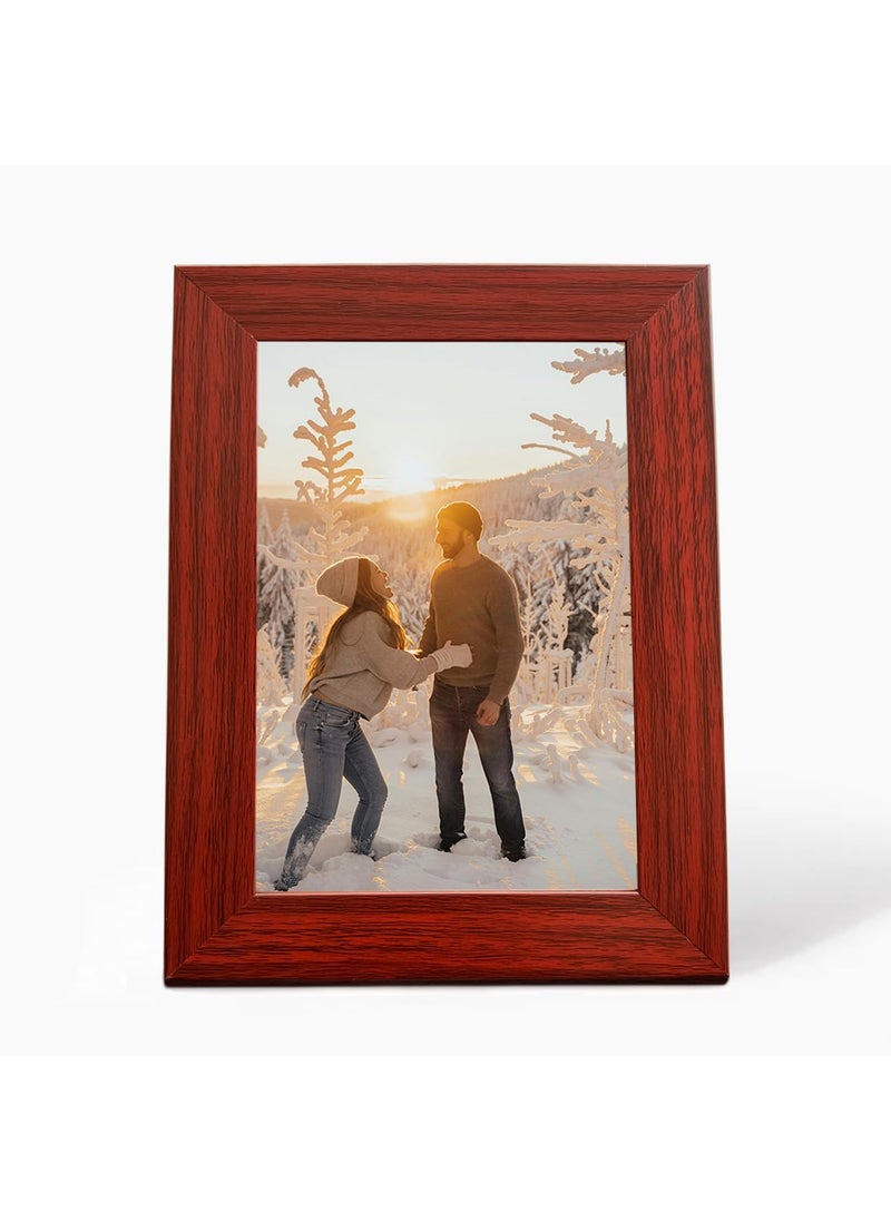 Art Street Art Street Customized Table Wood Tabletop Rectangular Photo Frame With Photo Upload, Birthday, Anniversary Gift For Husband, Couple, Brother, Sister, Parrents (5X7 Inch, Brown)  - Image 2