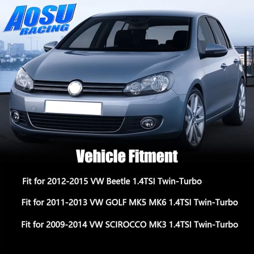 Aosuracing Cold Air Intake Kit Compatible with VW Beetle GOLF MK5 MK6 SCIROCCO MK3 1.4TSI EA111 Twin Turbo Supercharger, Increases Horsepower & Torque, More Aggressive and Sporty Induction Sound - Image 2