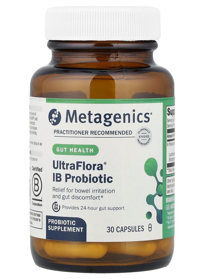 Metagenics UltraFlora® IB Probiotic 30 Capsules - Image 1