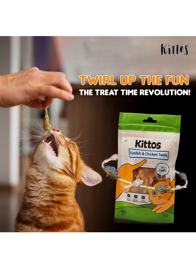 Trixie Combo of Premio Trainer Snack Mini Fish Nuggets, 50 G and Kittos Cat Treats, Sunfish & Chicken Twirls, Rich Protein Low Fat - Suitable and Breeds of Cats - Image 5