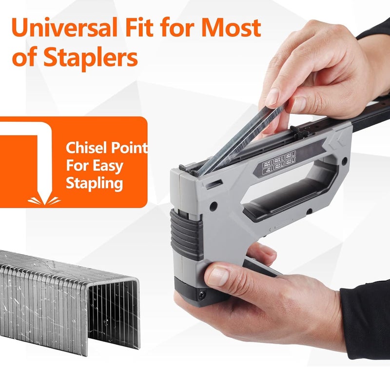 SITLDY 1/2 inch Length 1680-Count Heavy Duty T50 304 Stainless Steel Staples, 3/8" Crown A11 20 Gauge for Pneumatic, Electric Stapler - Image 4
