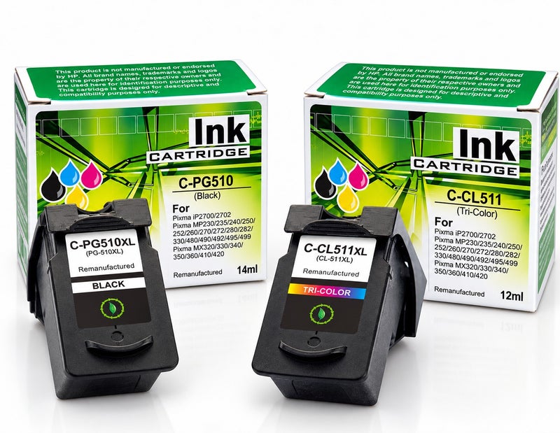 INK PG 510 CL 511 510XL 511XL Compatible Ink Cartridge for Canon MP230 MP250 MP280 MP2510 MP480 MP492 MP495 IP2700 IP2702 MX320 MX330 MX3510 Printers. - Image 3